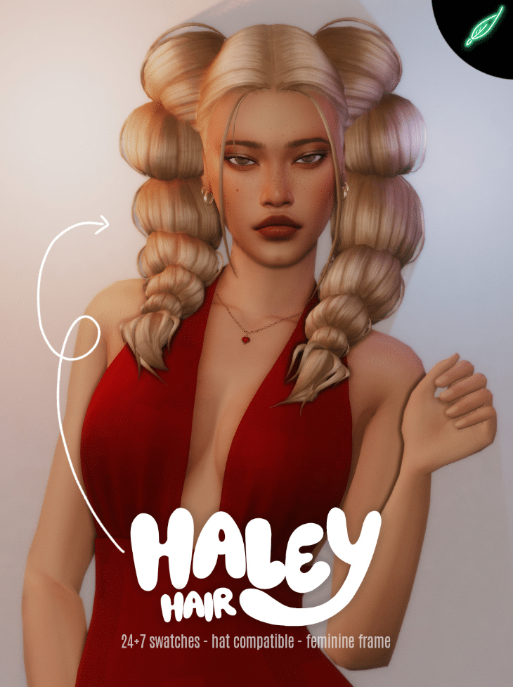 Haley Bubble Pigtails Hair [MM]