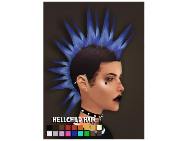 Bellagothes' Hellchild Tresses: The Ultimate Alpha GothCC Female Hair Collection