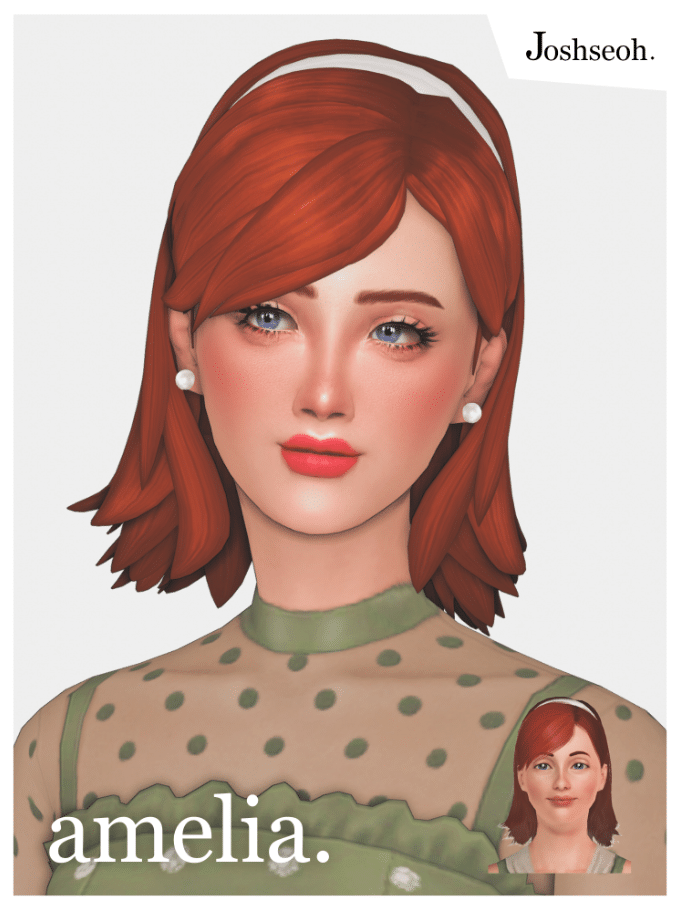 Amelia Short Layered Hairstyle with Headband for Female [MM]