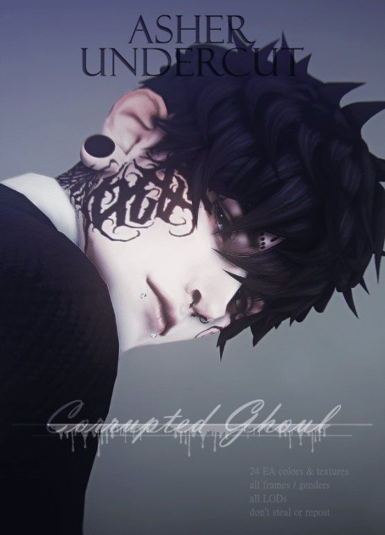 Asher Short Messy Undercut Hairstyle for Male and Female [MM]