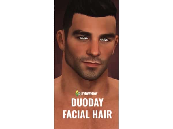 AlphaWhiskers by Golyhawhaw (Duoday Facial Hair, AlphaCC, Realistic Beards & Stubble)