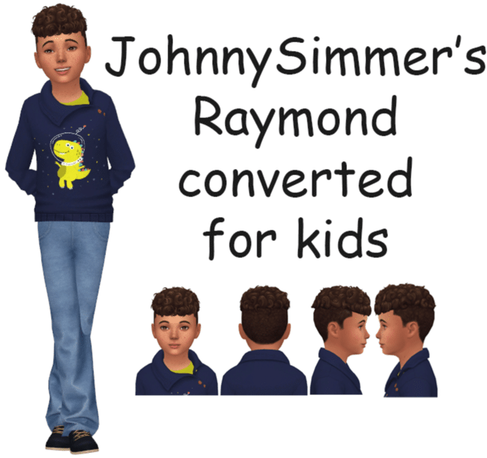 Raymond Short Curly Hairstyle with Shaved Sides for Male and Female Children [MM]