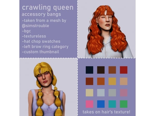 Crawling Queen's Accolade: Trendsetting Bangs and Alpha Hair (Female Hair Essentials)
