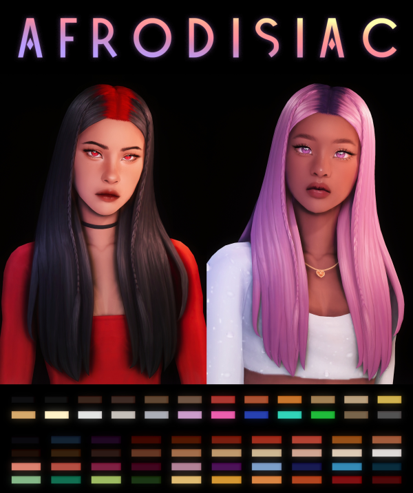 Simmandy's Afrodisiac Elegance (Long Alpha Hair for Females, Luscious Afro Textures)