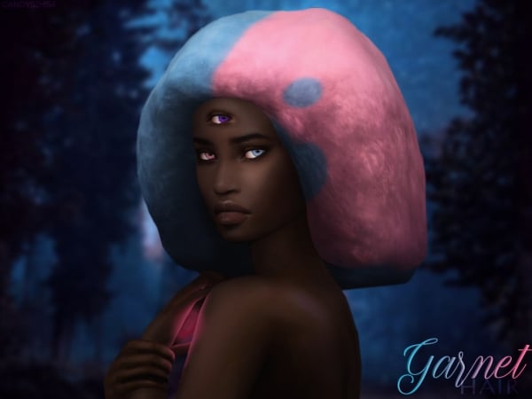Garnet Glory: AlphaCC's Ultimate Female Hair Collection (Medium & Afro Styles)