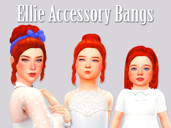 Ellie's Enchantment: Chic Toddler Bangs & Accessories (by Atashi77) #AlphaHair #ToddlerCC