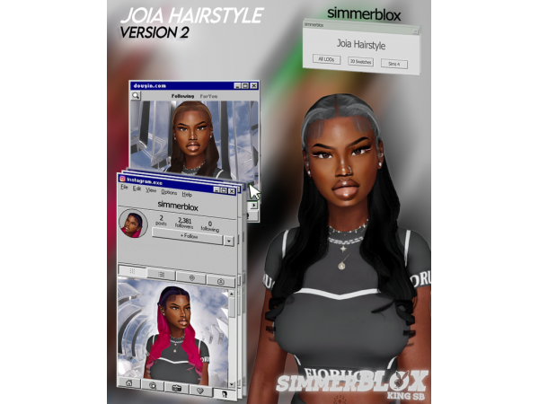 Joia V2 #57 by Simmer Blox: Lush Alpha Locks for Females (Long, Afro, & More)