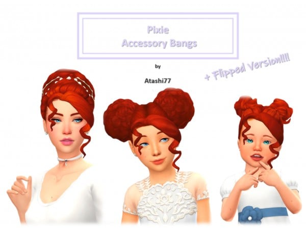 Atashi77's Enchanted Pixie Bangs (Alpha Hair & Chic Accessories)