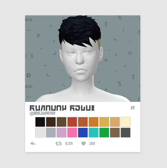 runaway hair redux – Sims 4 Black Male Hair