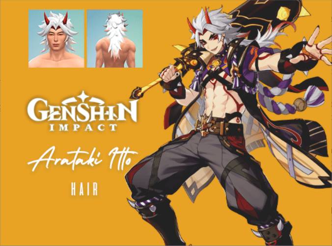 Arataki Itto’s Hair by GenshinSims