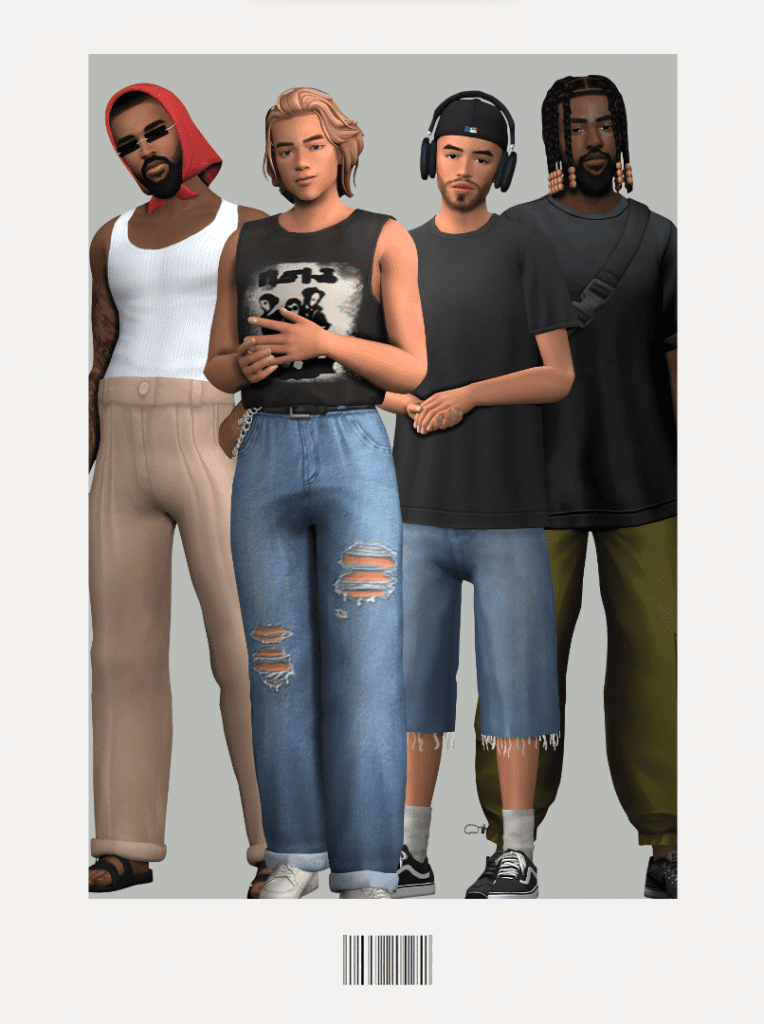 Beat The Heat Collection for Male (Hairs/ Top/ Tee/ Shorts/ Trousers/ Pants/ Socks/ Slides/ Scarf/ Headphones) [MM]