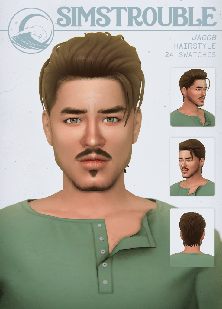 ”jacob” hairstyle by simstrouble