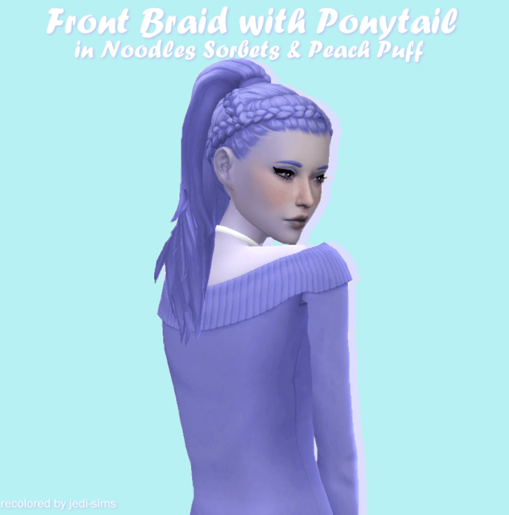 Front braid with ponytail