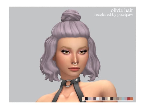 PixelPaw's Olivia Enchantment: Alpha Hair Recolor (Female Updo & Short Styles)