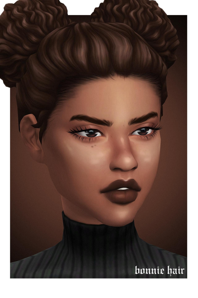 Bonnie Hair: Base Game Compatible, 18 EA Swatches for Updos