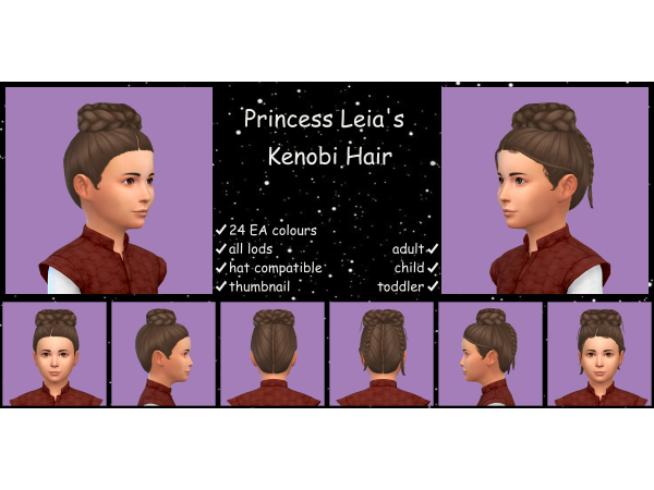 Leia's Legacy: Kenobi-Inspired Toddler Updo (AlphaCC Female Hair)