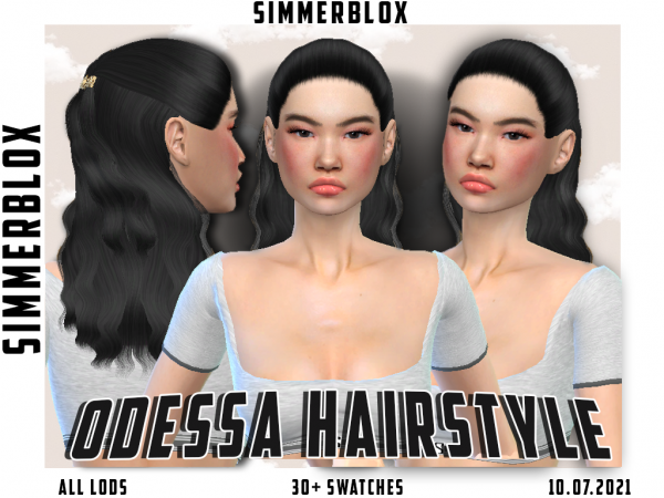 Odessa Elegance #37: Simmer Blox's Alpha Long Hair Collection for Females