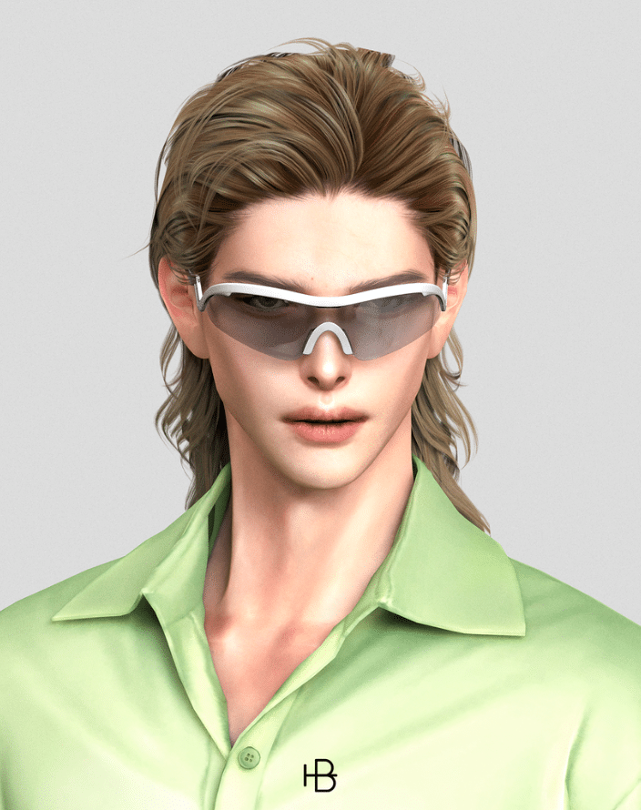 Long Stylish Slicked Back Hairstyle for Male [ALPHA]