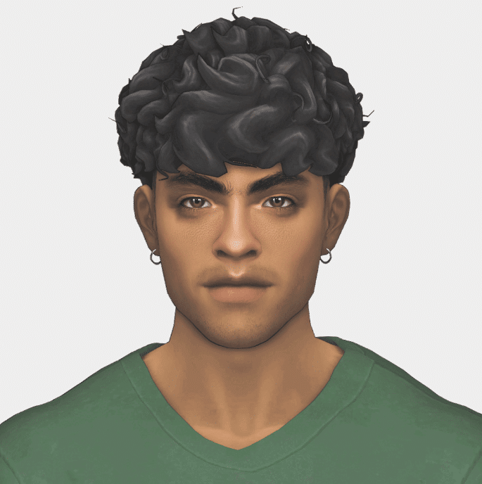 Creed Short Curly Hairstyle for Male [MM]