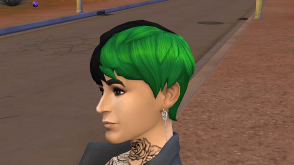 Sims 4 Two-tone Split Short Hair by LightningBolt