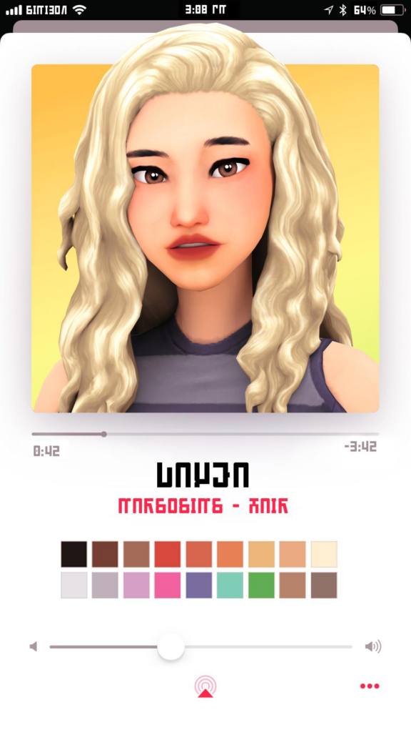 Dayea Hair: Base Game, Hat Compatible, Lods, EA Swatches, Ingame Pic