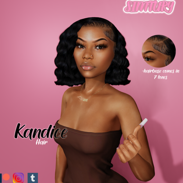 Kandice & Jiya Elegance: Simtury's Alpha Hair Collection (Updos, Medium, Afro)