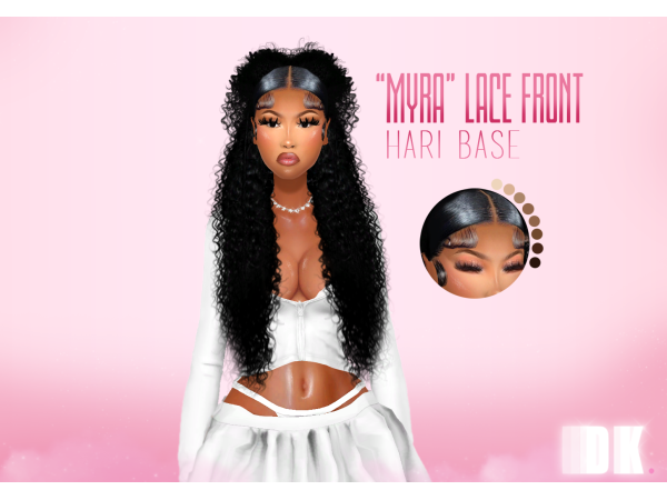 Myra's Enchantment: Luxurious Lace Front by DarkPinkSims (Alpha Long Hair Collection)