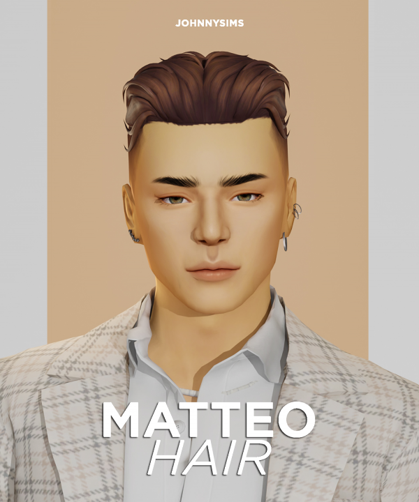 Matteo's Mane Magic by JohnnySims (Alpha Hair, CC, Male Hair)
