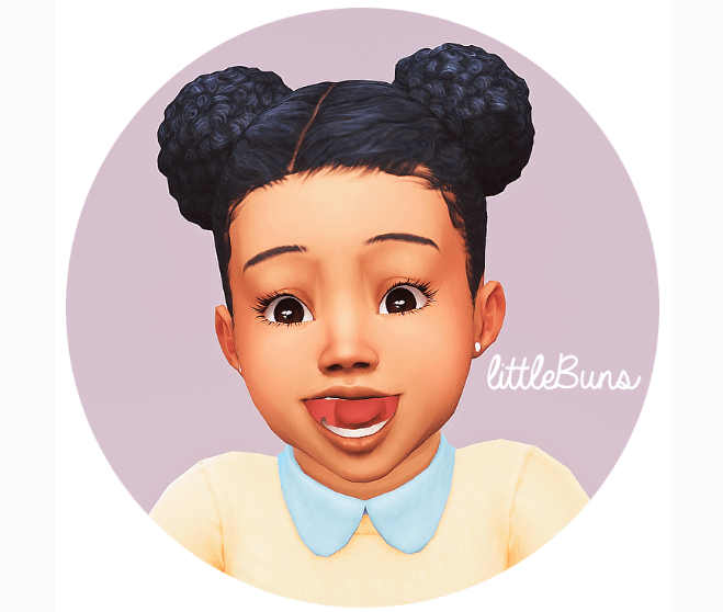Little Sims 4 space buns