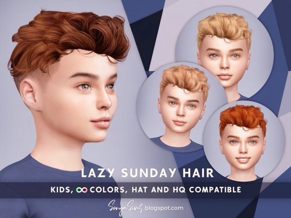 AlphaLocks' Lazy Sunday: Trendsetting Kids' Hairstyles (AlphaCC Male Hair Magic)