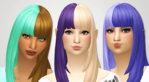 Cats and Dogs Two Toned Bangs Recolors