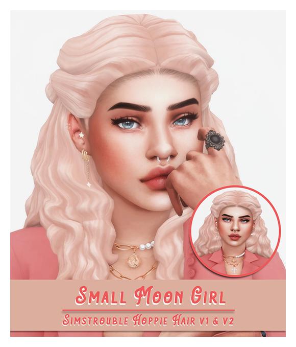 Small Moon Girl Hoppie Hair Recolor - 16 Saccharine Swatches, Mesh Required