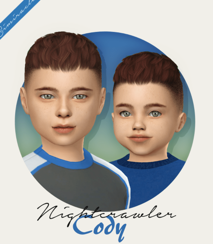Nightcrawler Cody sims 4 male child hair