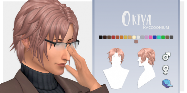 Okiya Locks by Raccoonium: Alpha Male Hair Essentials (#AlphaHair #AlphaCC)
