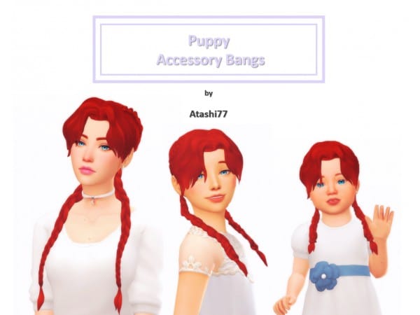 Atashi77's Chic Canine Curls: Trendy Puppy Bangs & Alpha Hair Accessories