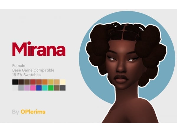Mirana's Majesty: Oplerims Alpha Hair (Trendy Female Afro & CC Styles)