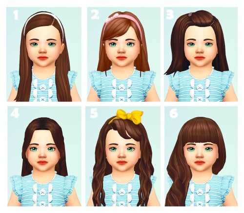 Female Toddler Maxis Match Hairstyle by MMSims