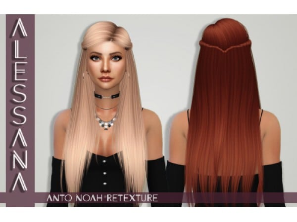 Anto Noah's Elegance: Long Hair Retexture (Alpha CC Female Updo)