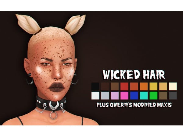Bellagothes' Enigma: Wicked Alpha Hair for Goth CC Enthusiasts (Female Short Styles)