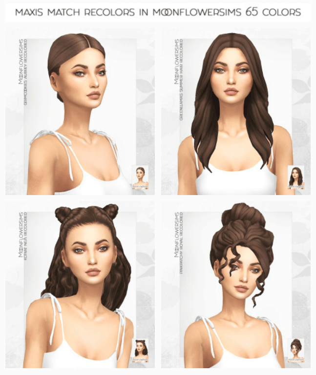 Maxis Match hair Recolors