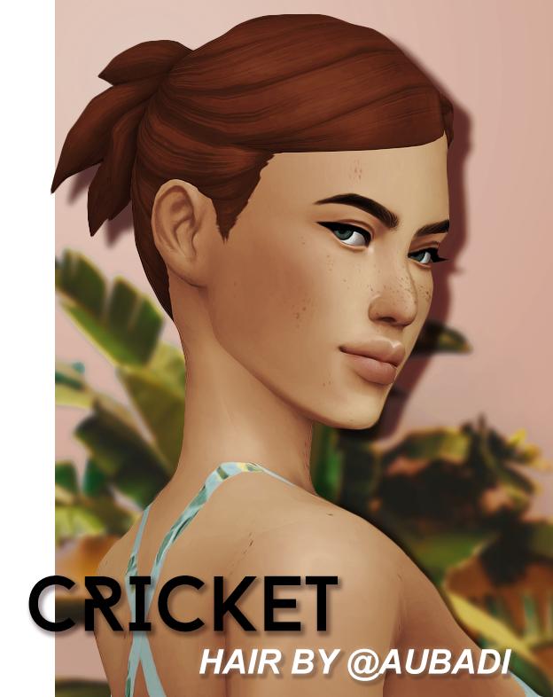 Cricket-Inspired Hair Mesh: Braid, Base Game, 18 EA Swatches, Recolor-Friendly