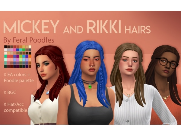 Majestic Mains by Mickey & Rikki: The AlphaCC Long Hair Collection (#FemaleUpdo Elegance)
