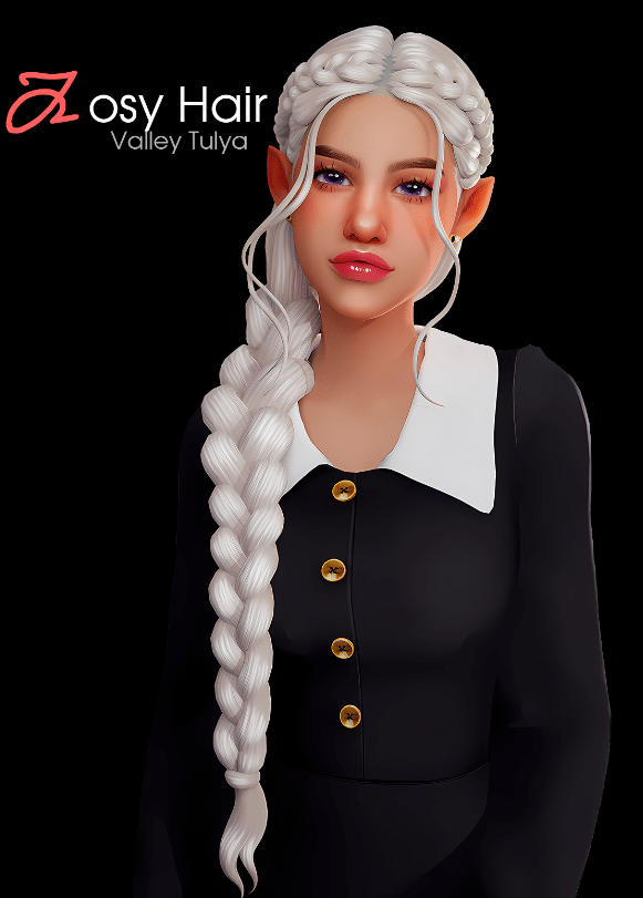 Josy Long Braided Ponytail Hairstyle for Female
