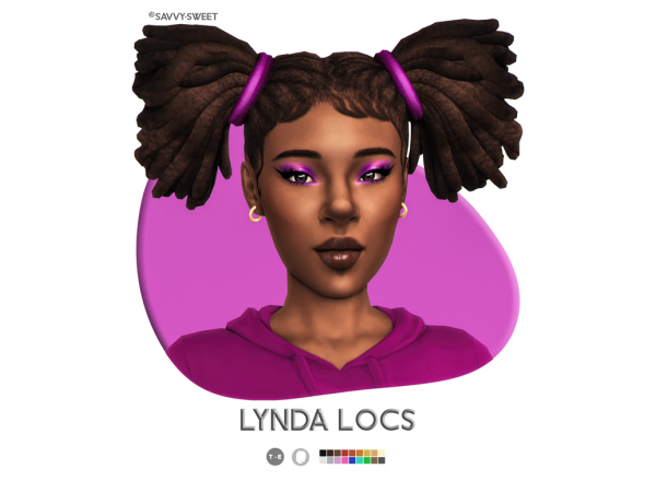 Savvy Sweet's Lynda Locs: Alpha Hair Collection (Female Updos & Afros)