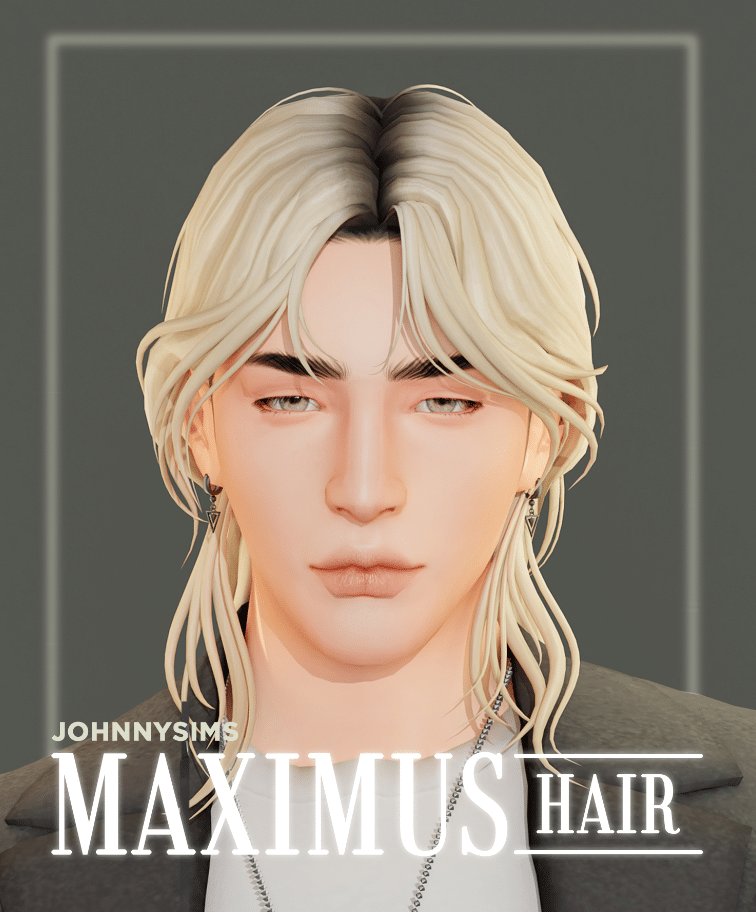 Long and Wavy Middle Parted Hairstyle for Male and Female [MM]