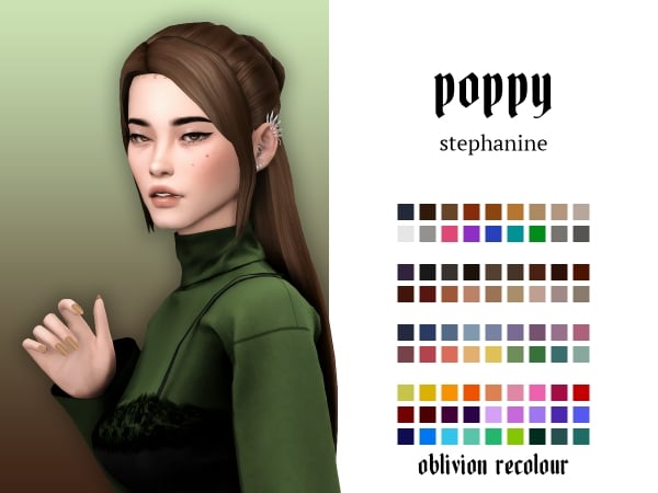 Poppy's Elegance: Luscious Locks Collection by @stephanine-sims (Alpha Female Updos & Long Hair)