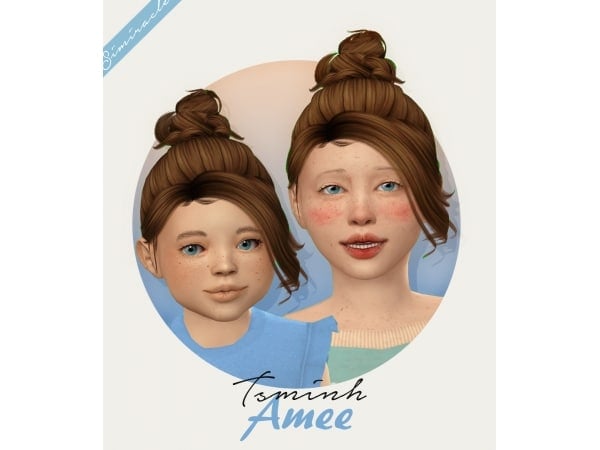Simiracle's Locks of Elegance (Tsminh-Sims & Amee's #ToddlerCC #AlphaHair Collection)