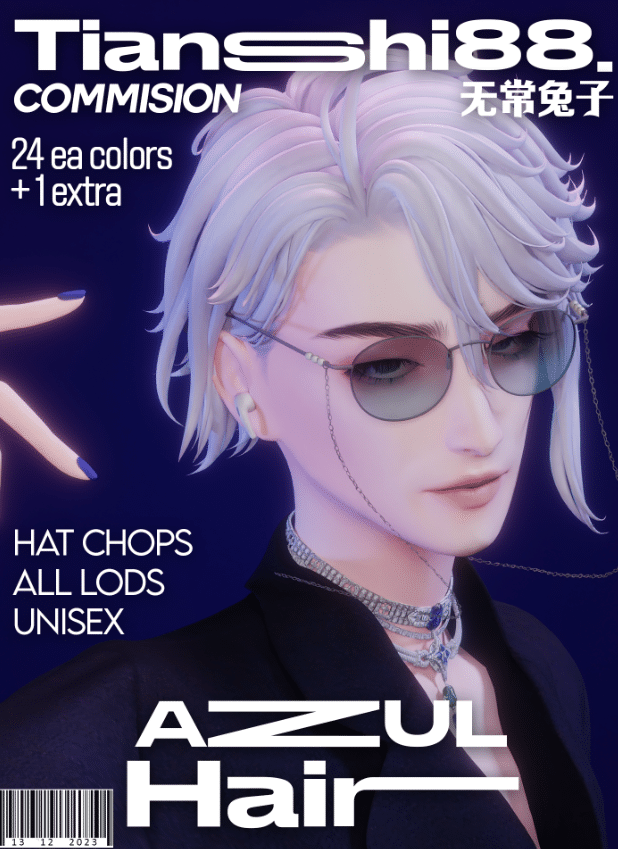 Short Messy Side Swept Hairstyle for Male and Female [MM]