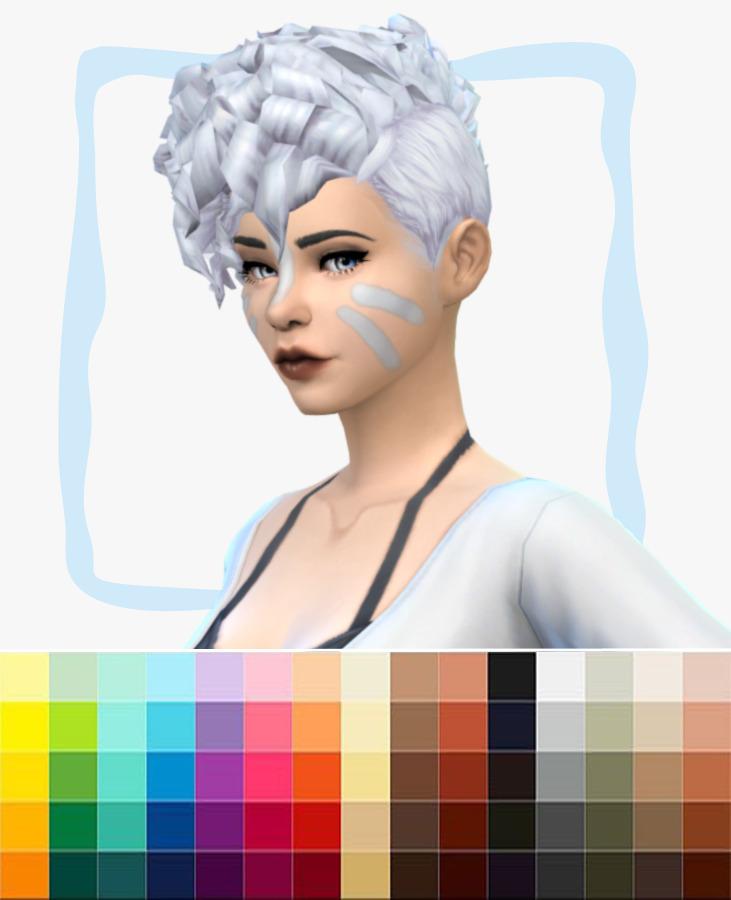 WMS Recolor #15: CazMari's Toni Hair, Base Game, 4 Swatch Options