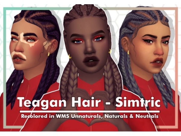 Simtric Teagan's Rainbow: Alphahair Recolors for Lush Locks (Female Afro & More)